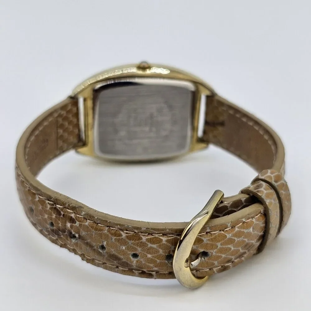 Gossip Watch Women 31MM White Dial Brown Leather Band‎ Straps New Battery